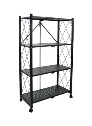 Foldable Storage Rack Metal Black 126x71x35cm - v1597320786/N39677747A_1