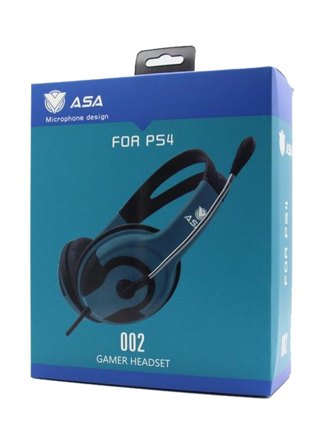 أيه أس أيه سماعة الألعاب مع ميكروفون أسود/أزرق - Image 3