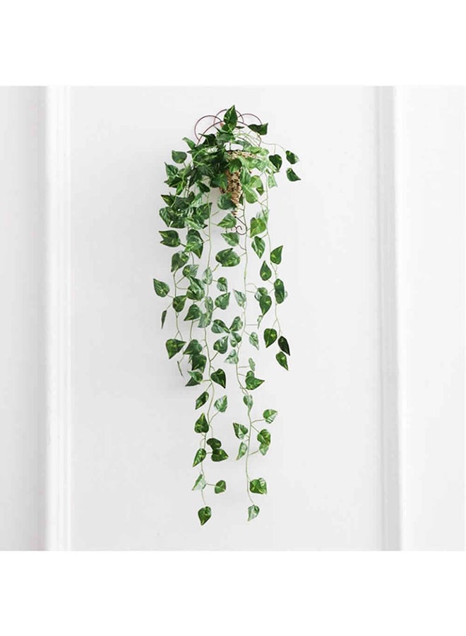 ماركة غير محددة - أوراق شجر خضراء اصطناعية للزينة أخضر 90*20سم - Image 1