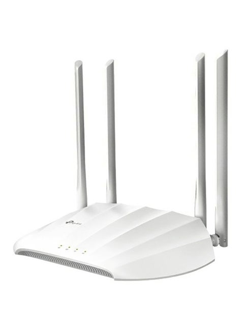 TL-WA1201 AC1200 Wireless Access Point, Dual-Band Wi-Fi (867 Mbps at 5 GHz, 300 Mbps at 2.4 GHz), MU-MIMO, 4 Fixed Antennas, Passive PoE, Multiple Modes (Access Point, Range Extender, Client, Multi-SSID), Captive Portal, WPS, Ethernet Port, PoE Injector, 12V/1.5A Power Supply | TL-WA1201 White