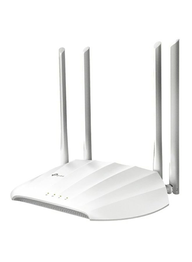 TP-LINK - TL-WA1201 AC1200 Wireless Access Point, Dual-Band Wi-Fi (867 Mbps at 5 GHz, 300 Mbps at 2.4 GHz), MU-MIMO, 4 Fixed Antennas, Passive PoE, Multiple Modes (Access Point, Range Extender, Client, Multi-SSID), Captive Portal, WPS, Ethernet Port, PoE Injector, 12V/1.5A Power Supply | TL-WA1201 White - Image 1