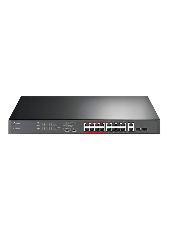 TP-LINK 16-Port Switch With 4-Gigabit Port And SFP Slot Black  - Image 1