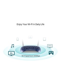تي بي لينك راوتر مودم N ADSL2 لاسلكي أزرق / أبيض  - Image 4