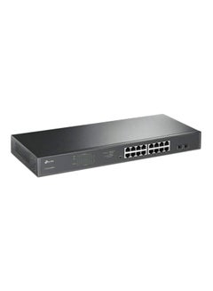 TP-LINK Switch 18-Port Gigabit Easy Smart Switch with 16-Port PoE+ (16*PoE+ Gigabit RJ45 Ports, 2*Gigabit Non-PoE RJ45 Ports, 2*Combo Gigabit SFP Slots) | TL-SG1218MPE Black  - Image 3