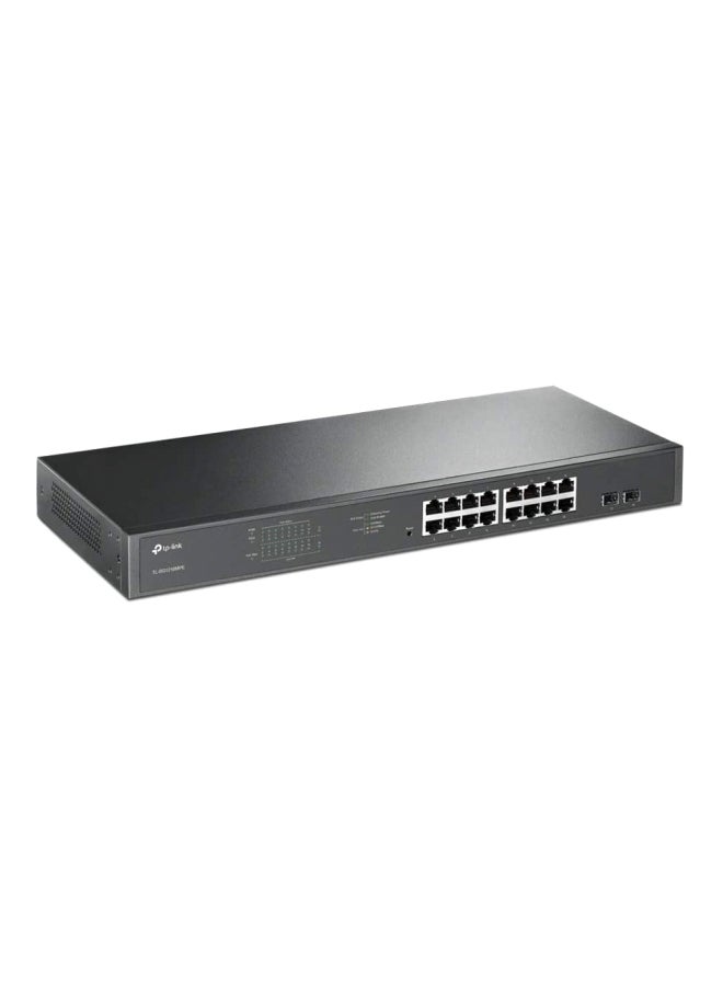 TP-LINK Switch 18-Port Gigabit Easy Smart Switch with 16-Port PoE+ (16*PoE+ Gigabit RJ45 Ports, 2*Gigabit Non-PoE RJ45 Ports, 2*Combo Gigabit SFP Slots) | TL-SG1218MPE Black  - Image 3
