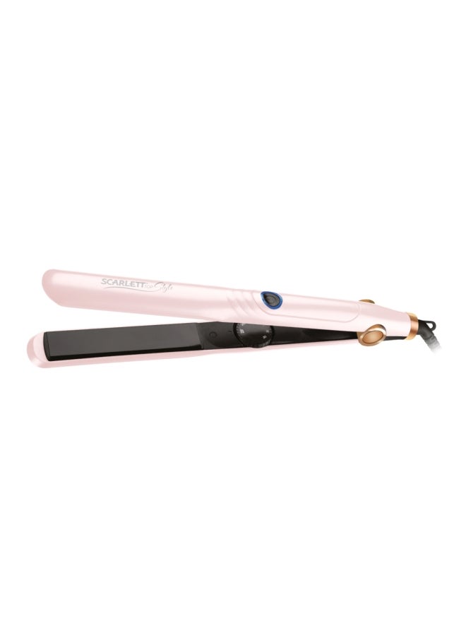 Scarlett Corded Hair straightener Pink Pearl/Black/Beige 18cm  - Image 1