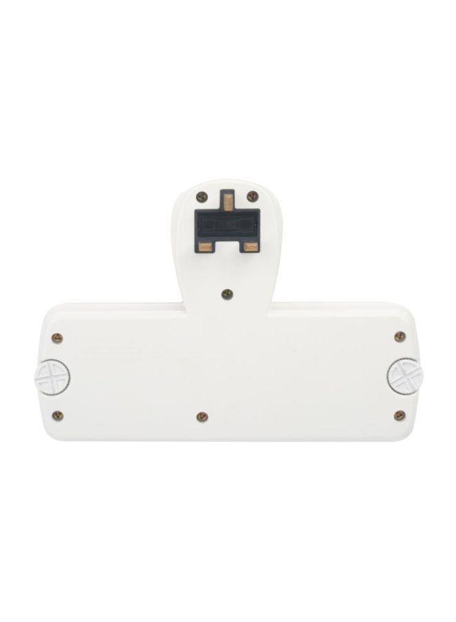 Terminator - 2 Way Universal T Socket With 2 USB White/Green 28cm - Image 1