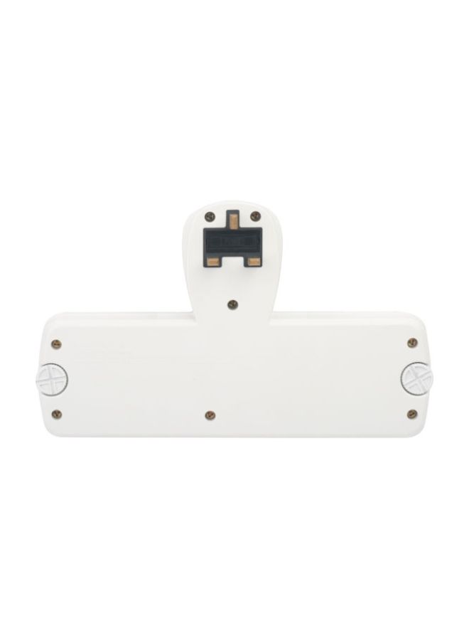 Terminator - 4 Way Universal T-Socket Multi Adaptor With Individual Switches White/Green 33cm - Image 1
