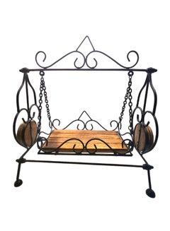 asmat Hand Carved Decorative Swing Black/Brown 35cm 