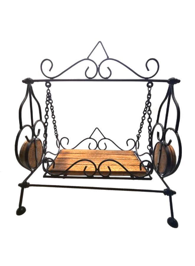 asmat - Hand Carved Decorative Swing Black/Brown 35cm - Image 1