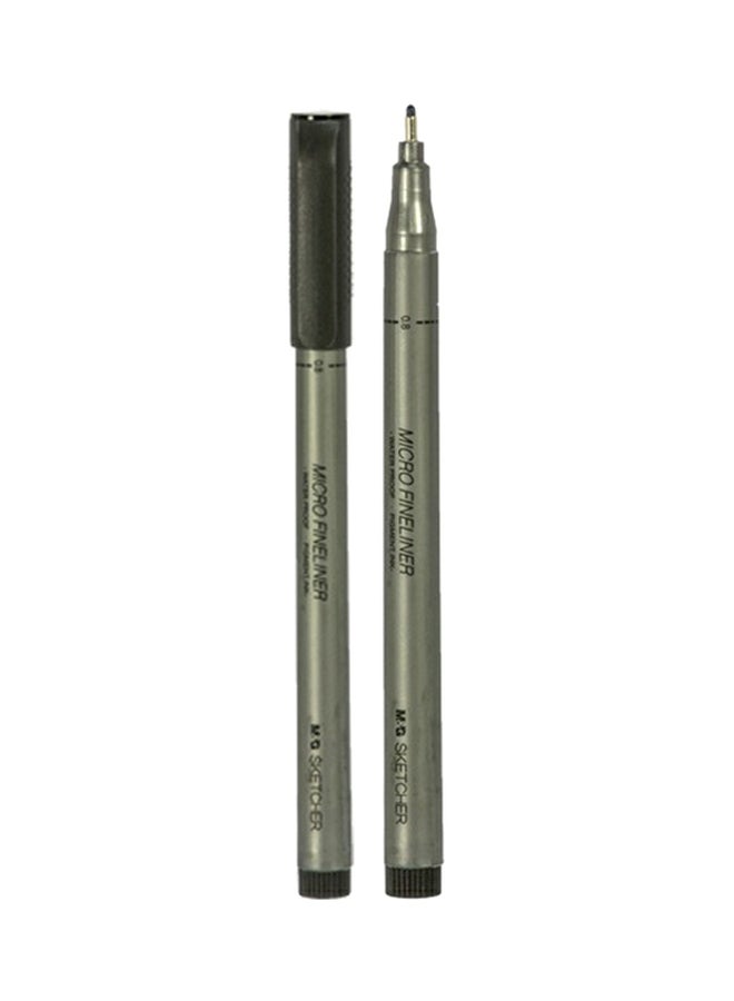 M&G Sketcher Micro Fineliner Pen Grey/Black  - Image 2
