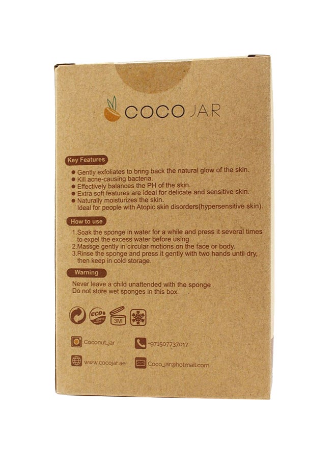 Coco Jar Konjac Body Cleansing Sponge Yellow  - Image 2