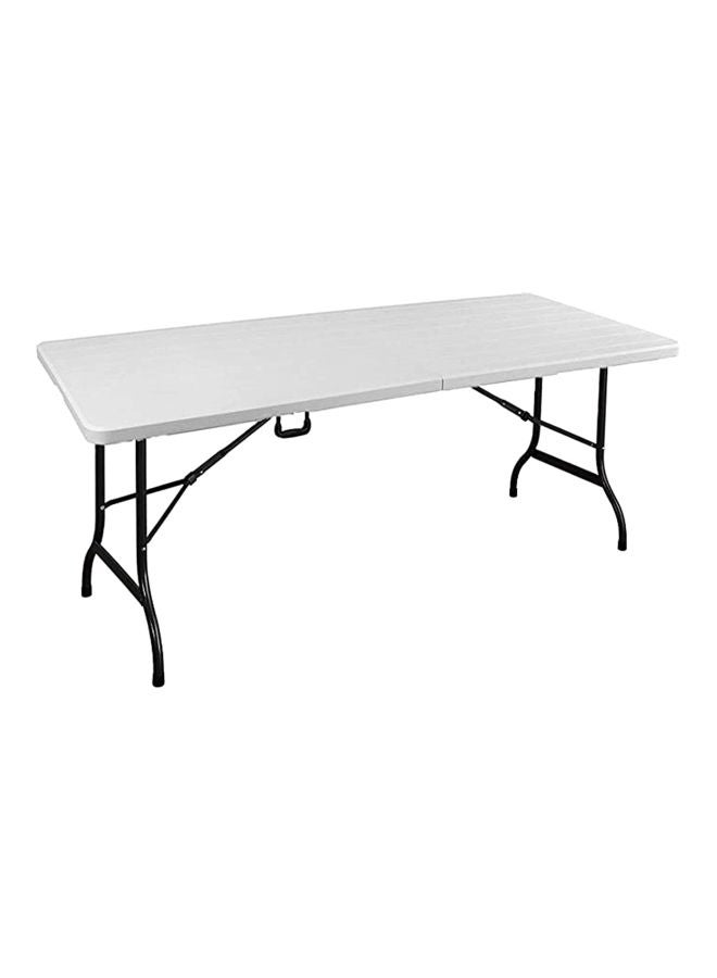 لاني طاولة طعام قابلة للطي أبيض/ أسود 180x75x75سم - Image 1