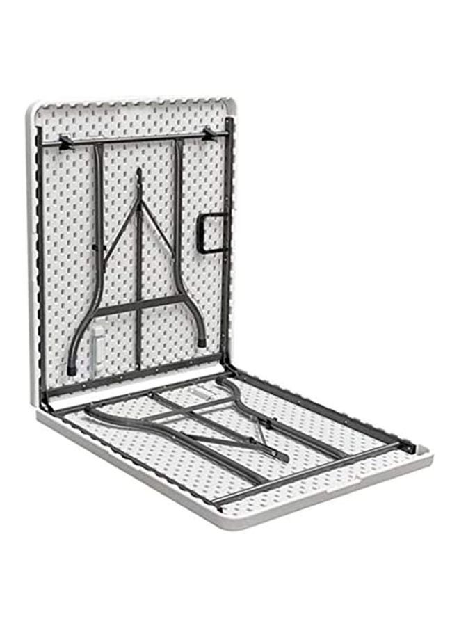 لاني طاولة طعام قابلة للطي أبيض/ أسود 180x75x75سم - Image 3