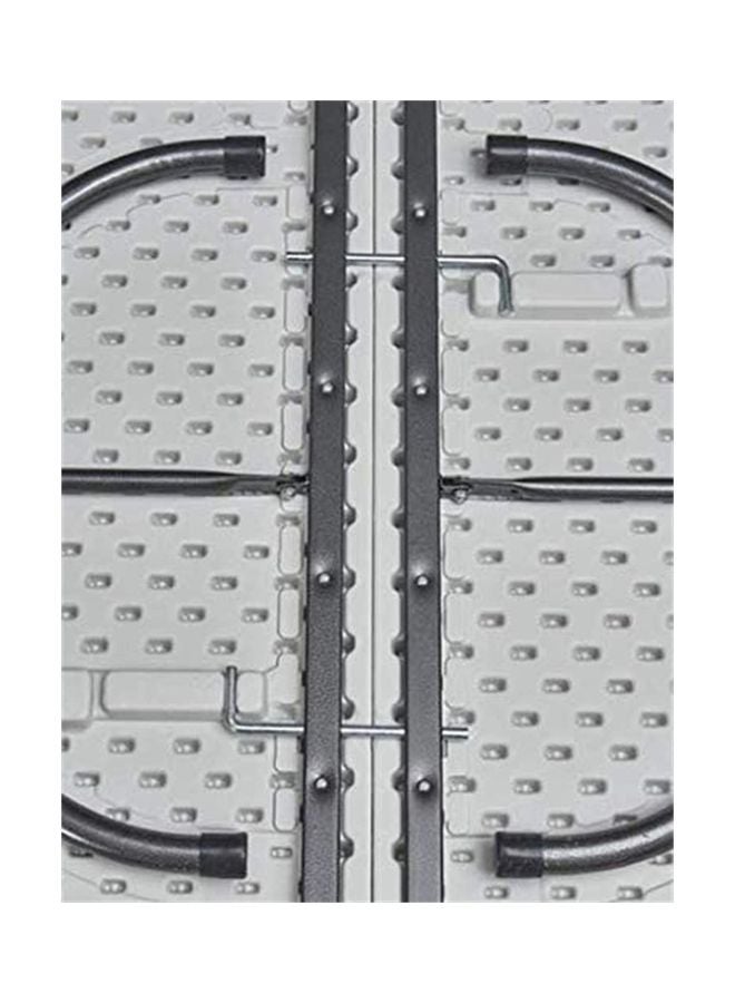 لاني طاولة طعام قابلة للطي أبيض/ أسود 180x75x75سم - Image 4