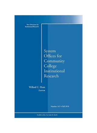 System Offices For Community College Institutional Research : New Directions For Institutional Research, Number 147 paperback english - 2011-01-25 - v1597387068/N31790352A_1