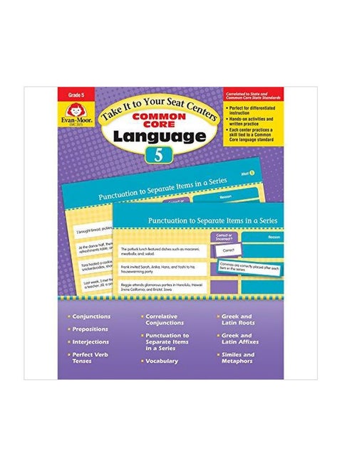 Take It To Your Seat Centers : Common Core Language 5 Paperback English - 2015-01-01
