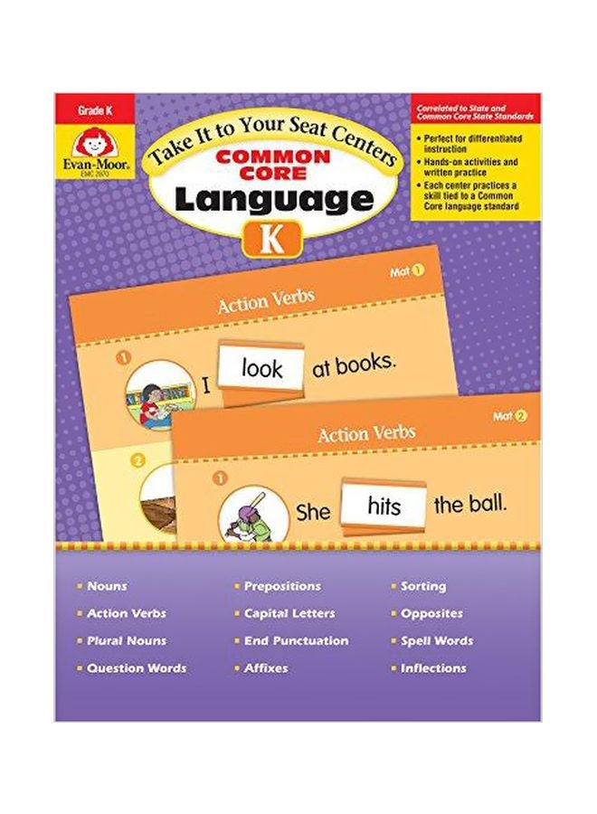 Take It To Your Seat Language Centers, Grade K: Common Core Language 4 Paperback English - 2015-01-01 