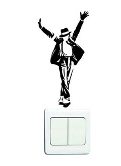 Michael Jackson Self-Adhesive Decorative Wall Sticker Black 10 x 5.3cm