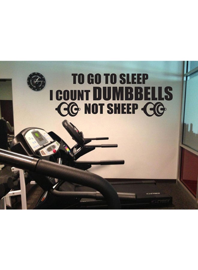 Spoil Your Wall Gym Motivation Self-Adhesive Decorative Wall Sticker Black 40 x 110cm