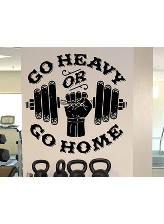 Spoil Your Wall Gym Quote Self-Adhesive Decorative Wall Sticker Black 70 x 70cm