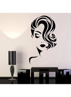 Pretty Lady Self-Adhesive Decorative Wall Sticker Black 65 x 38cm - v1597390497/N39707874A_1