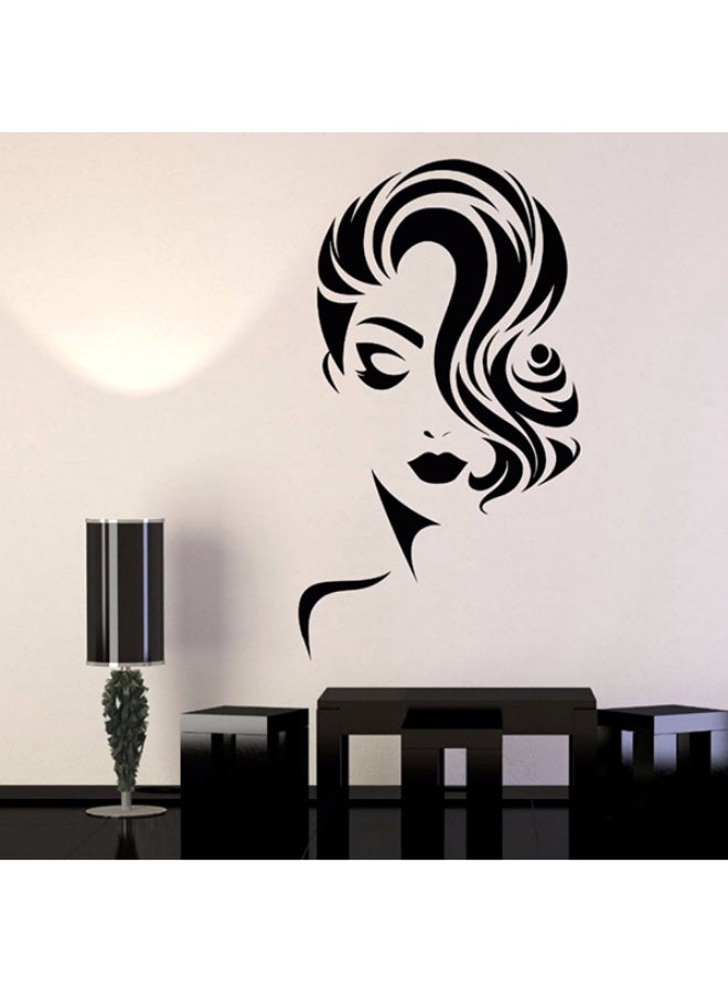 BBOriginalDesigns Pretty Lady Self-Adhesive Decorative Wall Sticker Black 65 x 38cm
