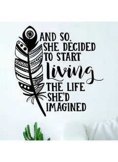 BBOriginalDesigns Self-Adhesive Quote Wall Sticker Black 45 x 60cm 
