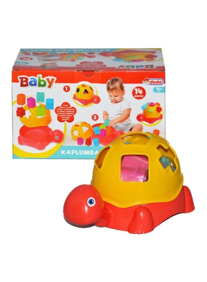 dede 14-Piece Turtle Designed Shape Sorter 17.2x23.3x12.3cm  - Image 2