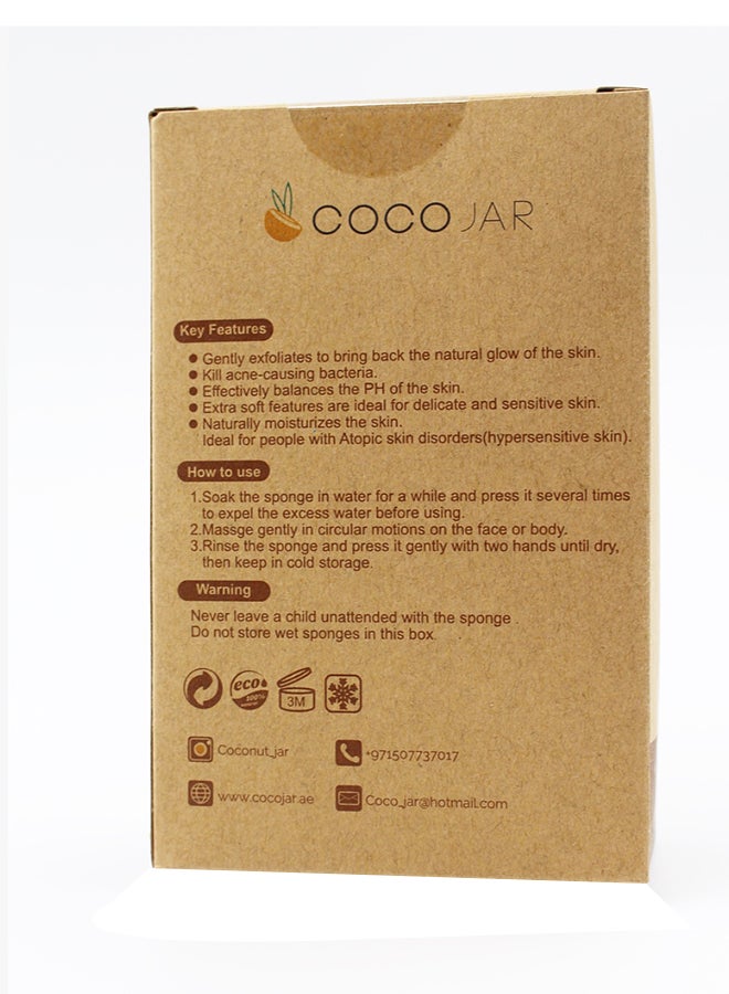 Coco Jar Konjac Cleansing Sponge Black - Image 2