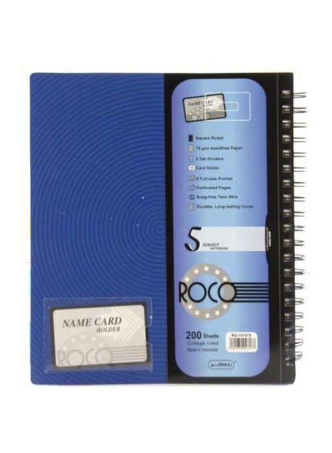 ROCO Softcover University Notebook Blue/Black - Image 1