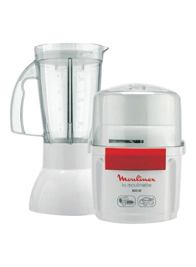 Moulinex La Moulinette Electric Chopper With Blender 800W 800.0 W AR6801EG White/Clear  - Image 1
