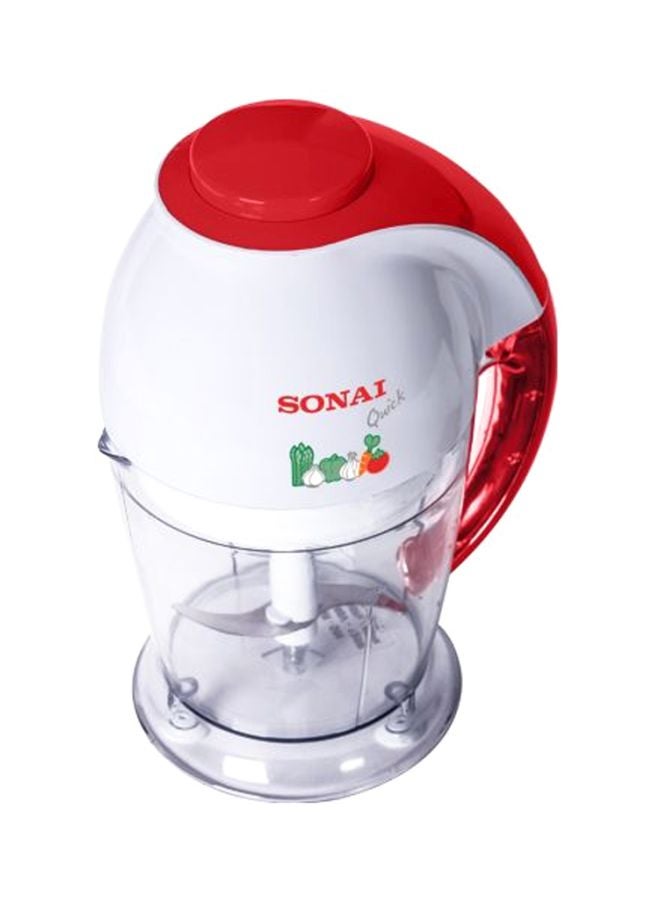 Sonai Quick Chopper, 350ml, 120 watts, 1 blade, featuring a pulse button and turbo speed, Red-MAR-500 1 L 120 W MAR-500 multicolour - v1597396735/N39757258A_1