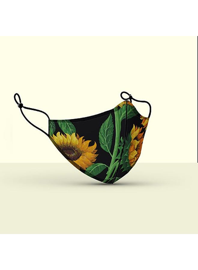 DINA ZAKI Sunflower Printed Mask - Image 2