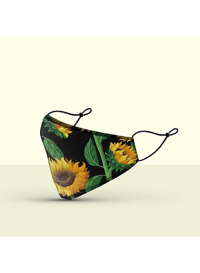 DINA ZAKI Sunflower Printed Mask - Image 3