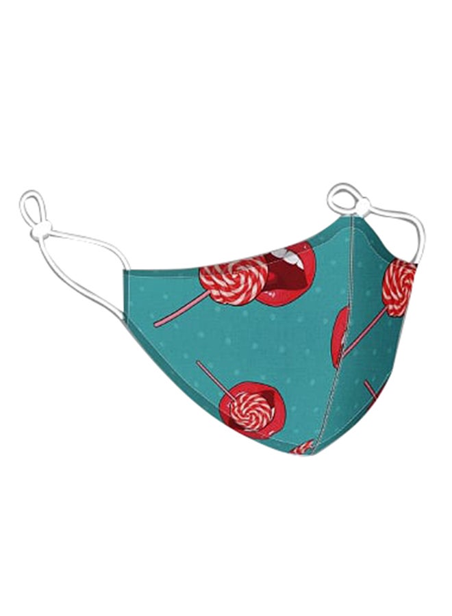 DINA ZAKI Printed Cotton Mask - Image 1