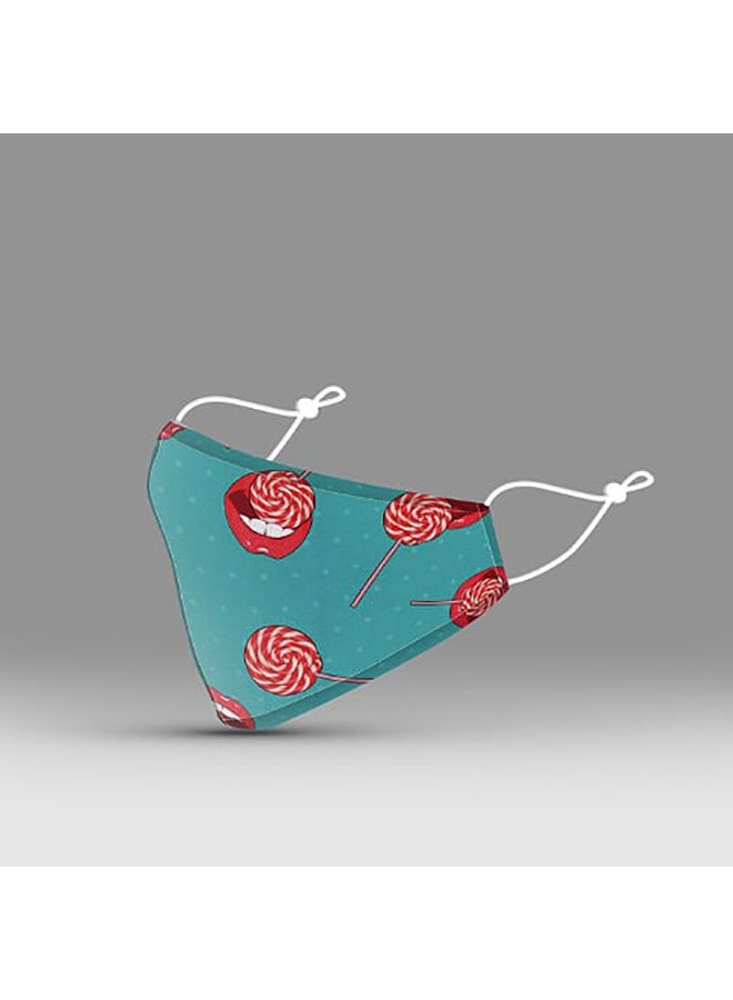 DINA ZAKI Printed Cotton Mask - Image 2