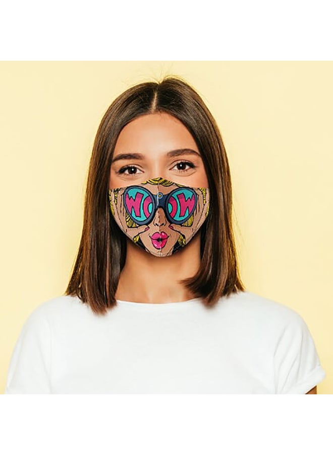 DINA ZAKI Wow Printed Mask - Image 4