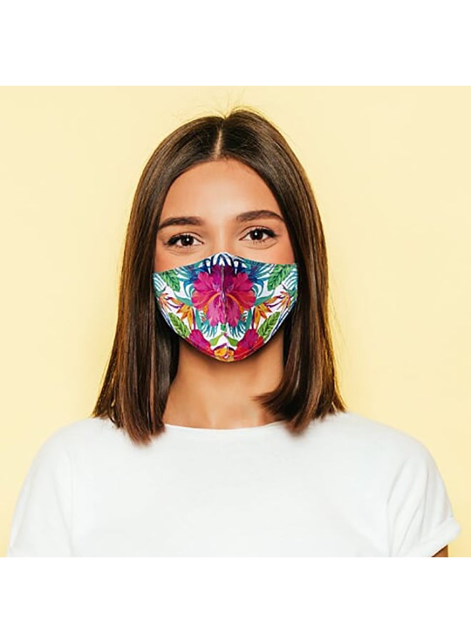 DINA ZAKI Printed Cotton Mask - Image 4