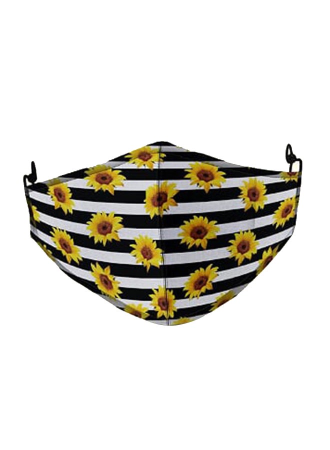 DINA ZAKI Sun Flower Printed Mask - Image 1