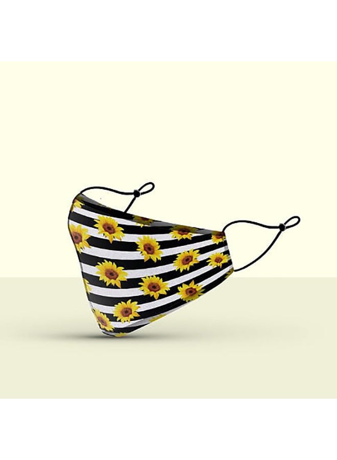 DINA ZAKI Sun Flower Printed Mask - Image 2