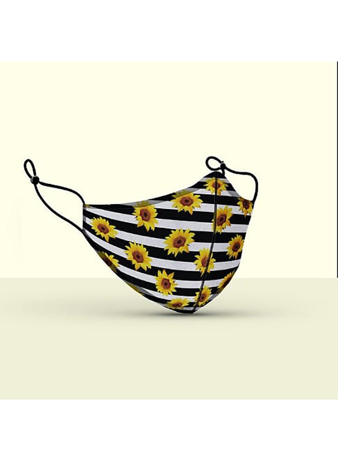 DINA ZAKI Sun Flower Printed Mask - Image 3