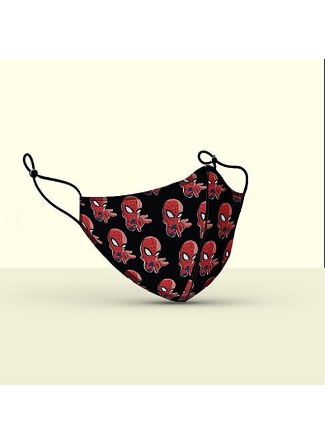 DINA ZAKI Spider Man Printed Cotton Mask - Image 3
