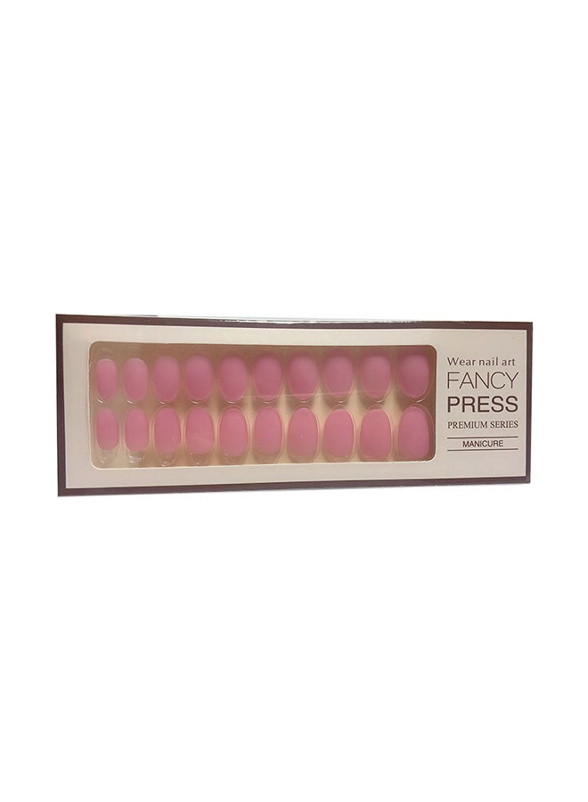 Generic 20-Piece Full Cover Matte Nails Art Tips Set Pink - Image 2
