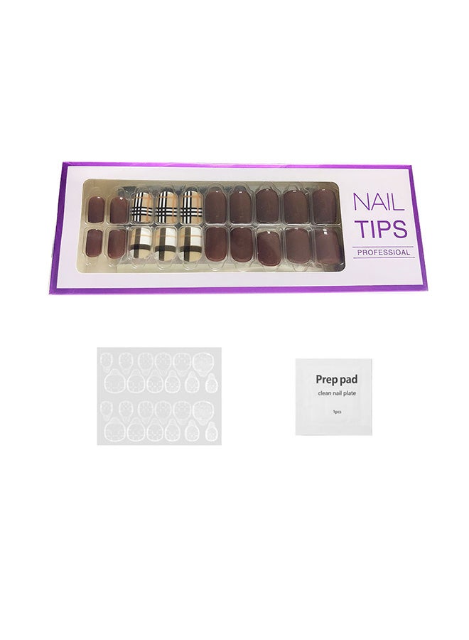 مجموعة أطراف أظافر صناعية مكونة من 20 قطعة أحمر - Image 2