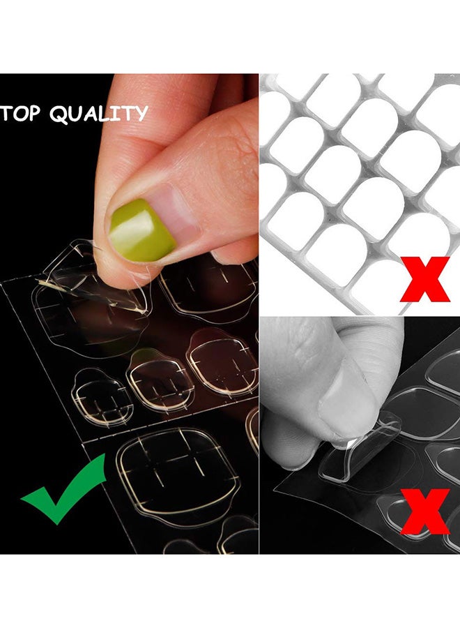 مجموعة أطراف أظافر صناعية قصيرة طبيعية مكونة من 20 قطعة نبيذ أحمر - Image 3