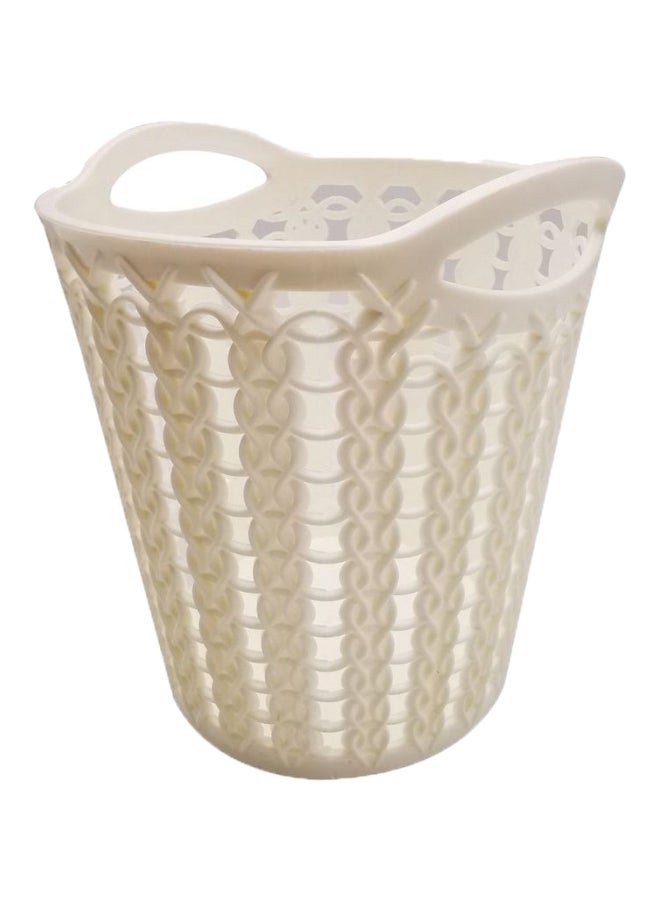 Plastic Decorative Basket White 11.5x12.5x8cm  - Image 1