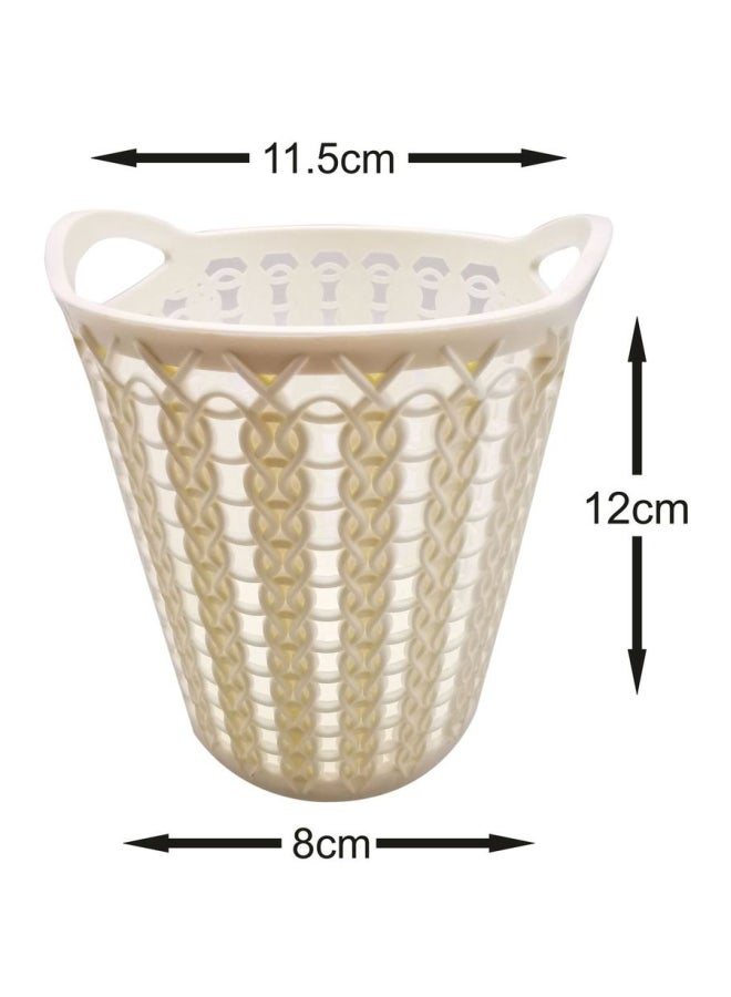 Plastic Decorative Basket White 11.5x12.5x8cm  - Image 2