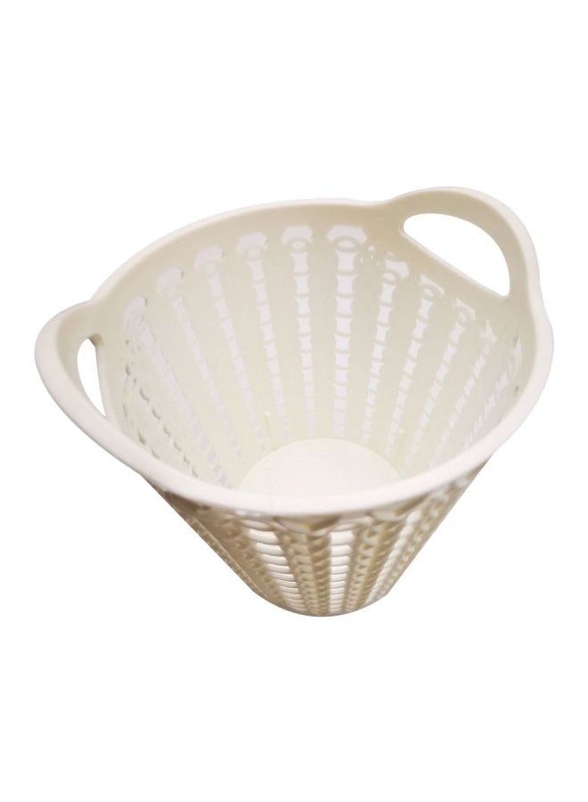 Plastic Decorative Basket White 11.5x12.5x8cm  - Image 3