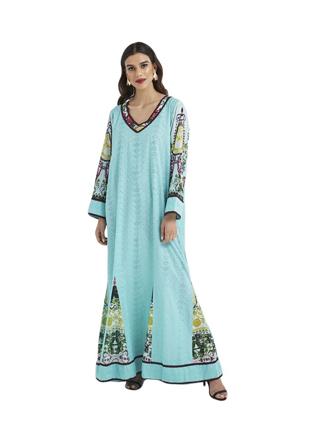 شاينينغ جويل جلابية بتصميم كلاسيكي للحفلات أخضر نعناعي - Image 2